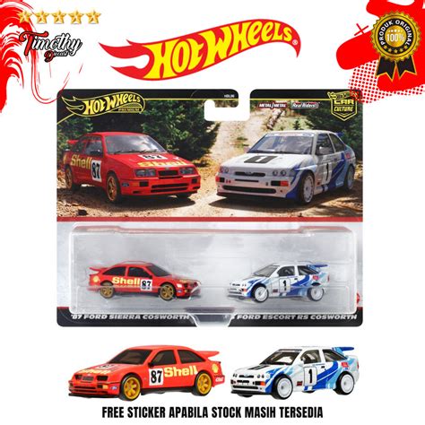 Jual Hot Wheels Premium Two 2 Pack Ford Sierra Shell Ford Escort Cosworth Shopee Indonesia