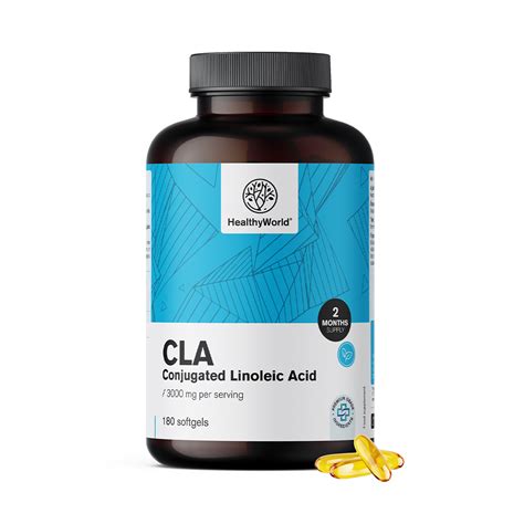 CLA 3000 mg – konjugovaná kyselina linolová, 180 měkkých kapslí ...