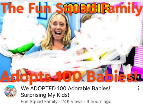 The Fun Squad Family (Kids Fun TV): We ADOPTED 100 Adorable Babies ...