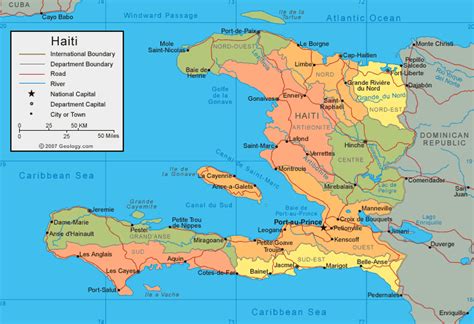 Regional Political Map of Haiti