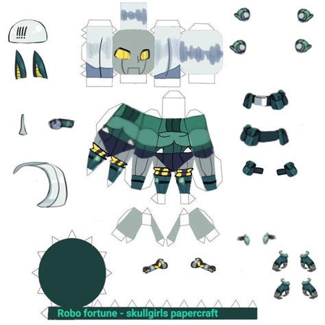 Robo fortune skullgirls papercraft en 2023 Artesanías de anime