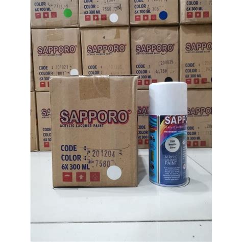 Jual Cat Semprot Sapporo Paint 7580 Metallic Silver Shopee Indonesia