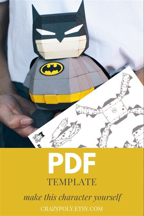 BATMAN Paper Craft PDF Template Pdf Templates Paper Crafts