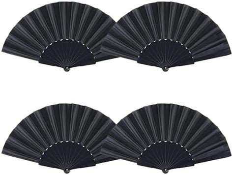 Newtoyar Folding Hand Fans Pcs Black Folding Hand Fan For Women Men