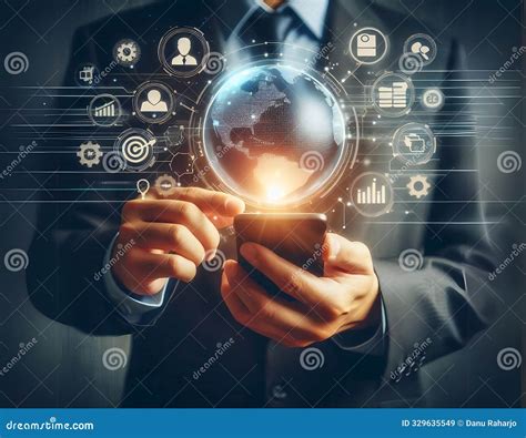 Digital Transformation in the Modern Business World Stock Illustration ...