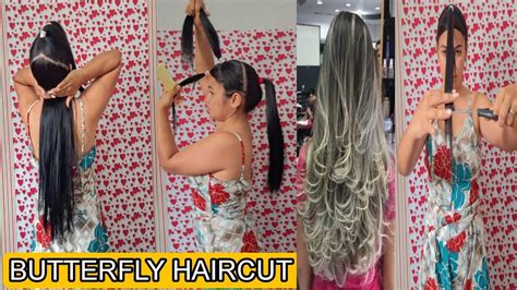 COMO FAZER BUTTERFLY HAIRCUT Corte Borboleta Como Cortar O Cabelo Em