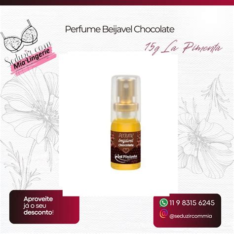 Perfume Beijável Chocolate La Pimienta Distribuidora Lingerie na Zona Leste sp 11 9 8315 6245