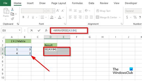 How To Use The Minverse And Mmult Functions In Excel