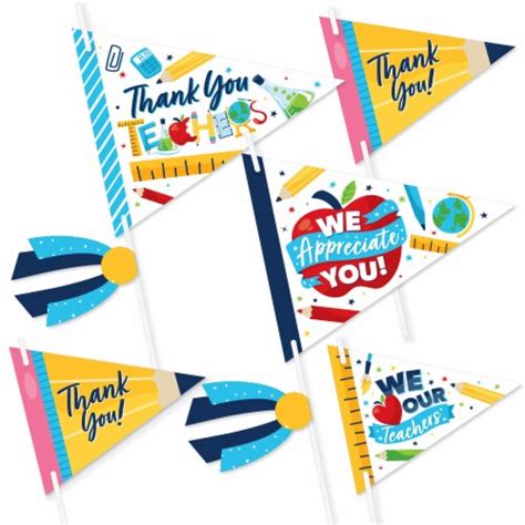 Big Dot Of Happiness Thank You Teachers Appreciation Pennant Flag