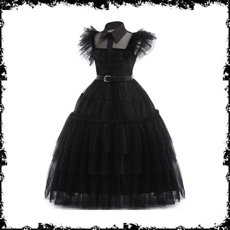 Wednesday Addams Vestido Para Ni Os Y Ni As Disfraz De Fiesta