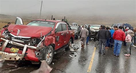 Triple choque deja un muerto y siete heridos la vía Abancay