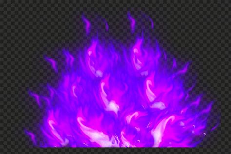 A Purple Fire On A Black Background With Some Red And White Flames In