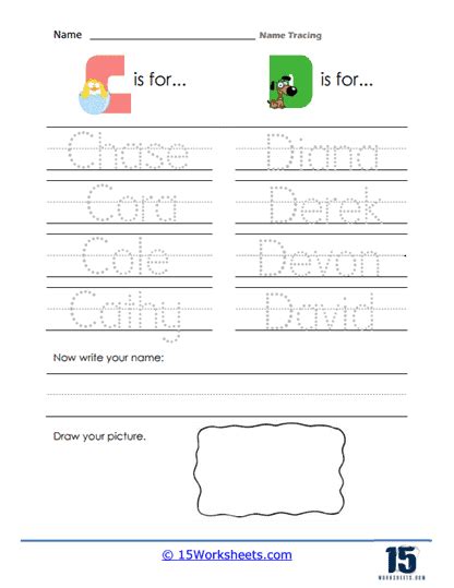 Name Tracing Worksheets 15