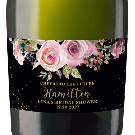 How Lovely Personalized Mini Champagne Bottle Label Stickers For