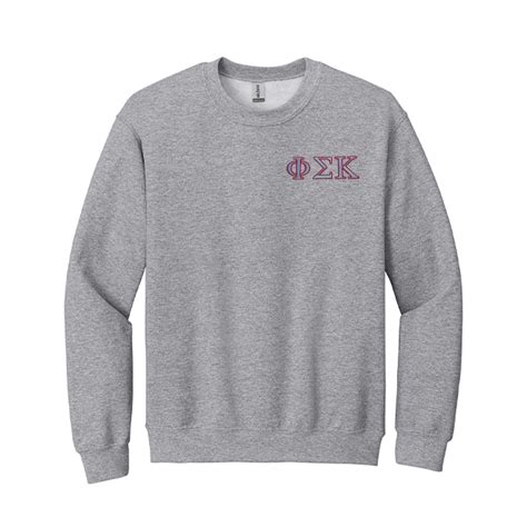 Phi Sigma Kappa Embroidered Greek Letter Crewneck Sweatshirt