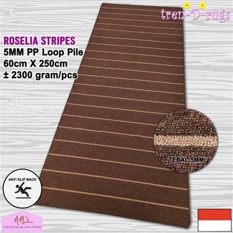 Promo Tren D Rugs Karpet Stripes Line Garis Alas Lantai Runner Ruang