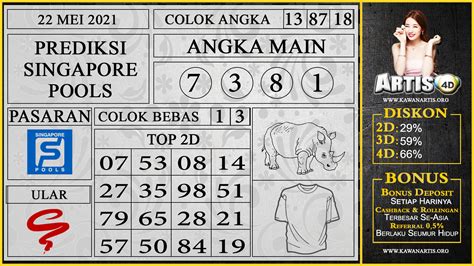 PREDIKSI SINGAPORE POOLS 22 MEI 2021 Bocoran Togel Paling Jitu