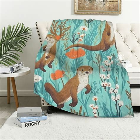 Aristuring Sea Otters Blanket Gift For Girl Women Blanket Super Soft