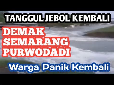 Tanggul Jebol Kembali Warga Demak Semarang Purwodadi Semakin Resah