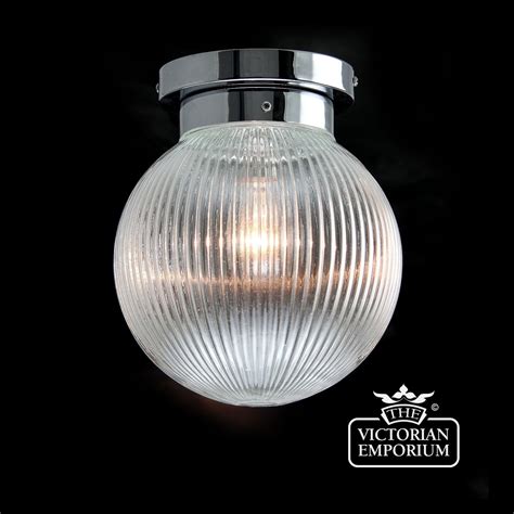 Glass Globe Flush Ceiling Light Shelly Lighting