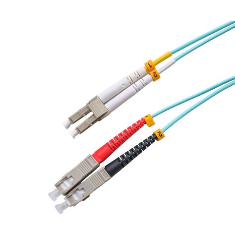 StarTech.com 2FT OM4 50/125um Multimode Duplex LC-to-SC Aqua Fiber Patch Cord — Yellow (5-Pack) (N6PAT-OM4-LC-SC-2FT-YL-5PK)