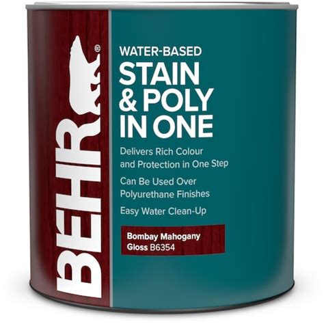 Varathane Stain And Poly One Step Water Based Stain And Polyurethane In Red