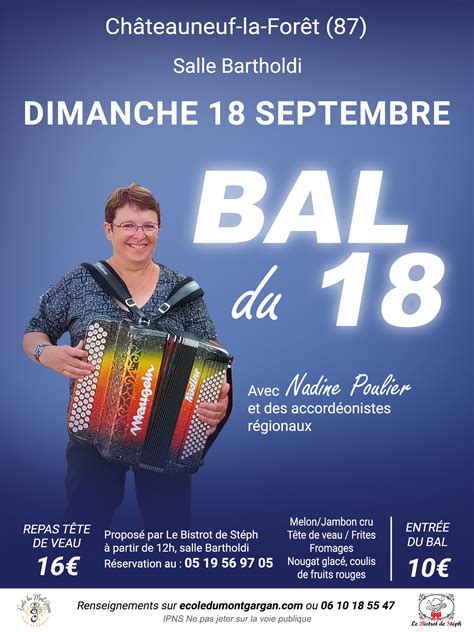 Bal du 18 le 18 septembre à Châteauneuf la Forêt Escòla dau Mont Gargan