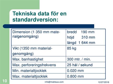 MaKlauS Hålslagningsutrustning modell MPU ppt ladda ner