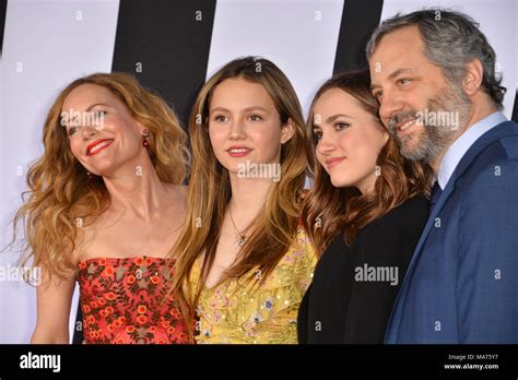 Los Angeles Ca April 03 2018 Leslie Mann Maude Apatow Iris Apatow And Judd Apatow At The