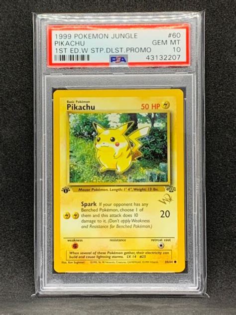 Psa Pikachu St Ed Wotc Gold W Stamped Promo Ebay