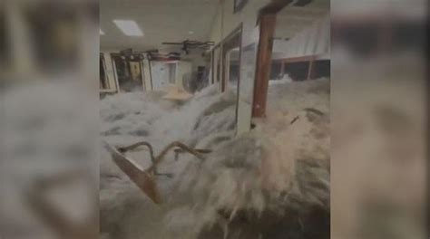 WATCH: Massive waves crash into Army base in Marshall Islands