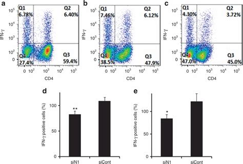 Flow Cytometric Analysis Showing Th1 Polarized Cd4 T Cells Stained