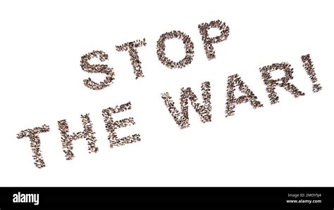 Concept Conceptual Large Community Of People Forming Stop The War