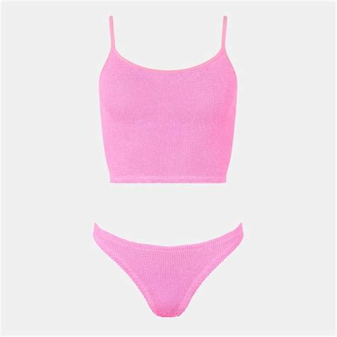 HUNZA G Bikini Set Women Bubblegum Flannels