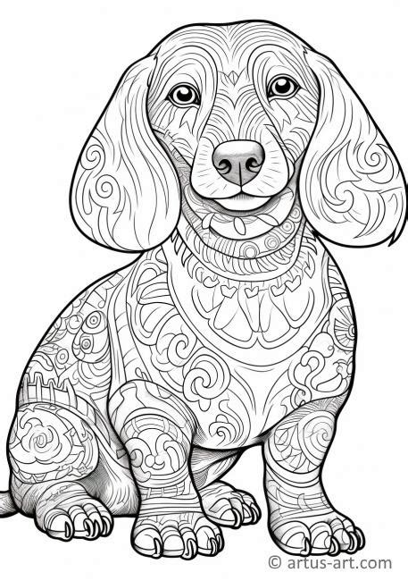 Dachshund Coloring Page For Kids » Free Download » Artus Art