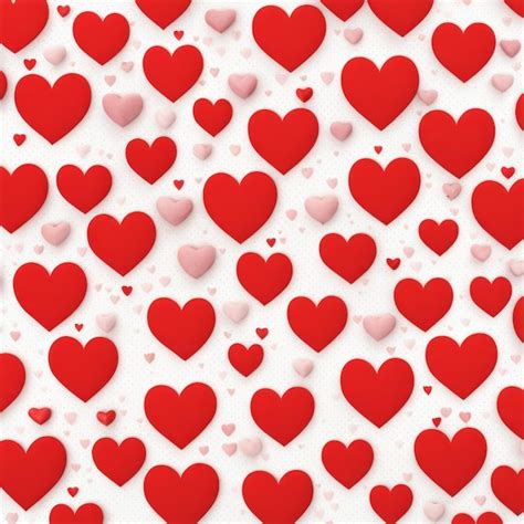 Premium Photo Red Heart Shapes On White Background