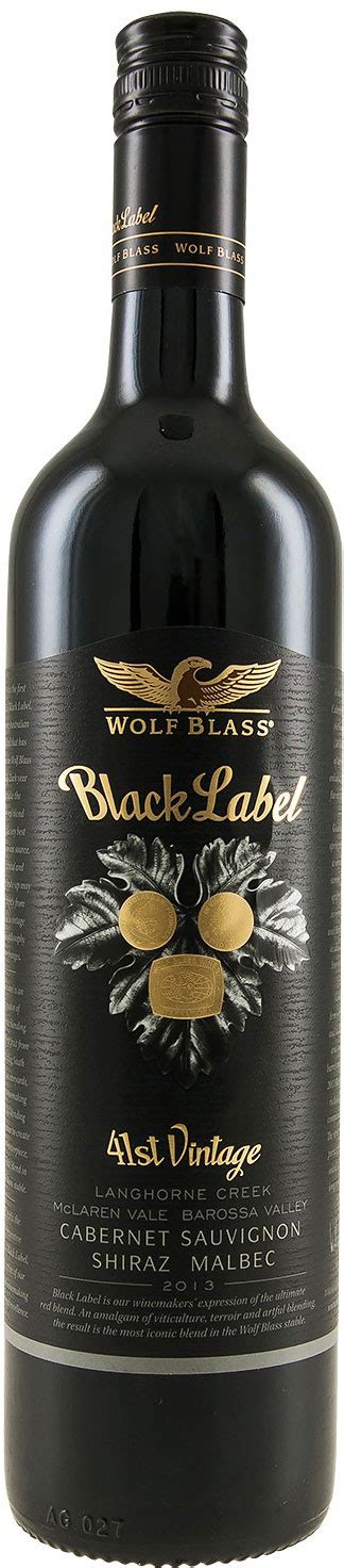 Wolf Blass Black Label Cabernet Shiraz Malbec Ml First Choice