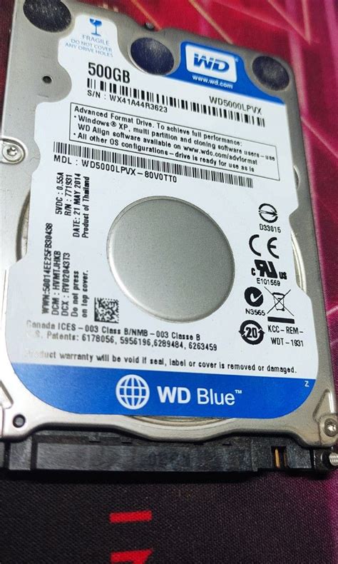 Western Digital WD5000LPVX Blue 7mm 500GB SATA 6Gbp S 2 5 Laptop Hard