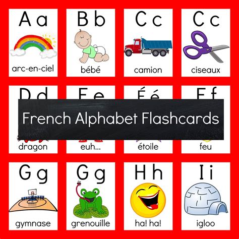 French Alphabet Flashcards Printable Instant Download Preschool ...