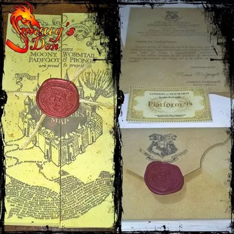 Kit Carta De Hogwarts Mapa Do Maroto Via Carta Registrada