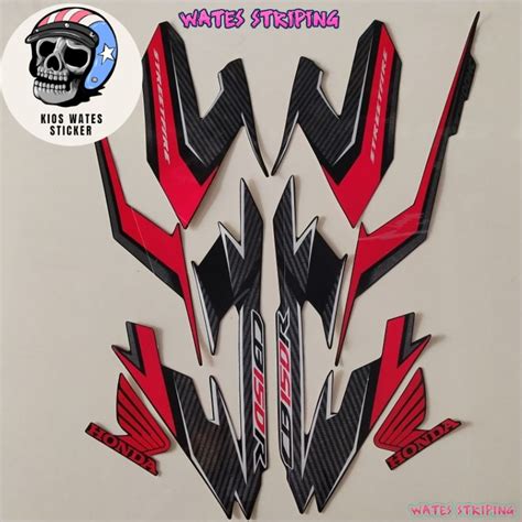 Jual Striping Decal Polet Sticker Honda Cb150r Cb 150 R 2018 Hitam Lis