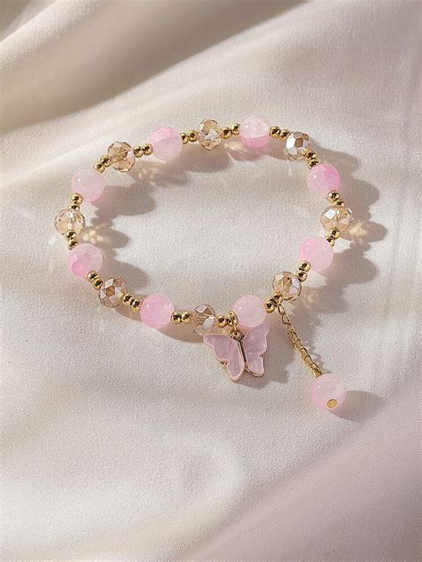 Butterfly Charm Beaded Bracelet – Artofit