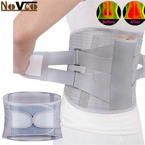 Novco Self Heating Lumbar Support Belt Back Brace Belt Magnetic Steel