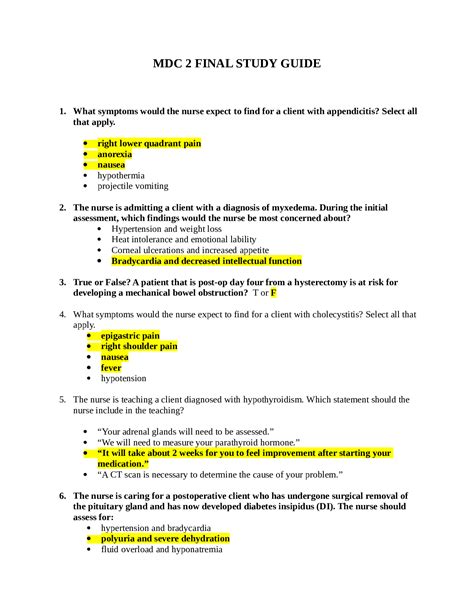 Mdc 2 Final Study Guidedocx Browsegrades