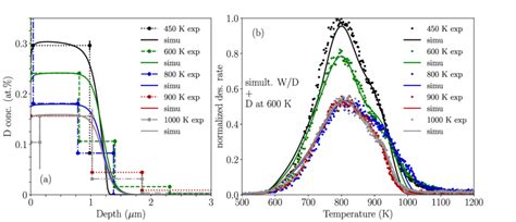 Comparison Between The Simulated And Experimental Nra Depth Profiles