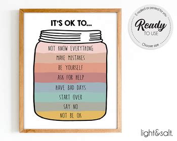 It S Okay To Make Mistakes Challenging Negative Thoughts Therapy Poster