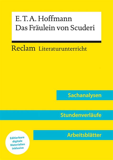 E T A Hoffmann Das Fräulein von Scuderi Lehrerband Mit