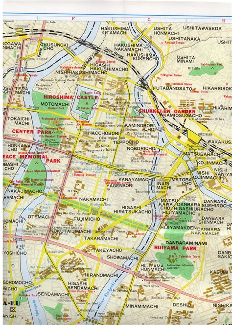 Hiroshima City Map - Hiroshima Japan • mappery