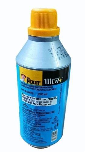 200ml Dr Fixit 101 Pidiproof LW Plus Waterproofing Chemical Liquid At