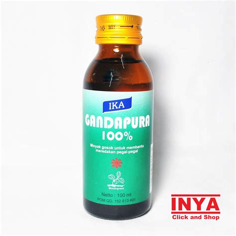 Jual GANDAPURA IKA 100ml 100 WINTERGREEN OIL Minyak Gosok Liniment